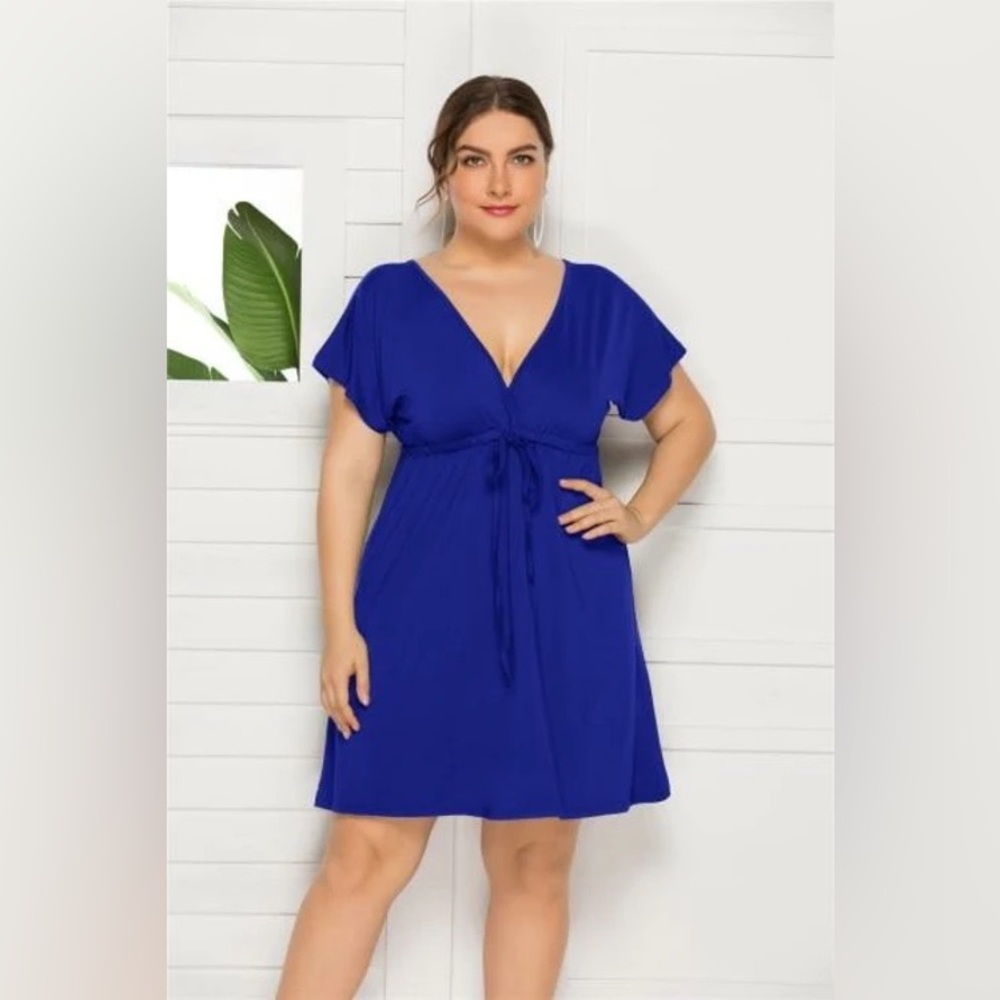 ✨Blue Polyester Dress